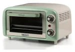 Ariete Mini Vintage zelená / Rúra na pečenie / 800 W / 10 l / termostat 230 °C / časovač 60 min (3919GR)