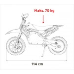 Mamido Detská elektrická motorka RENEGADE 50R 500W 36V červená