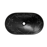 Umývadlo na dosku SAT Infinitio 61,5x36 cm čierny matný mramor, bez prepadu SATINF61536MRBKM SATINF61536MRBKM