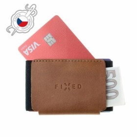 FIXED Tiny Wallet Kožená peňaženka z pravej hovädzej kože hnedá (FIXW-STN2-BRW)