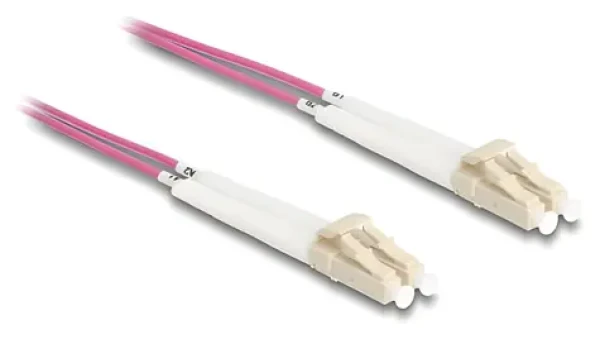 DeLock Optický kábel LC - LC / Multimód OM4 / 50/125 µm / 2 m / s otočnými konektormi (88088)