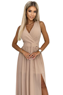 Dámske šaty 362-6 Justine - NUMOCO Béžová M