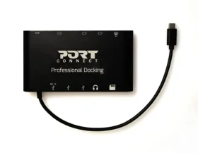 PORT CONNECT Dokovacia stanica 8v1 / LAN / HDMI / mini Display Port / VGA / USB-C 60W / 3x USB-A, (901906)