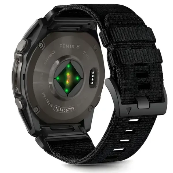 Tech-Protect Nylon Strap čierna / Remienok pre Garmin Fenix / 5X/5X PLUS/6X/6X Pro/7X/8 (51 mm) / Nylon