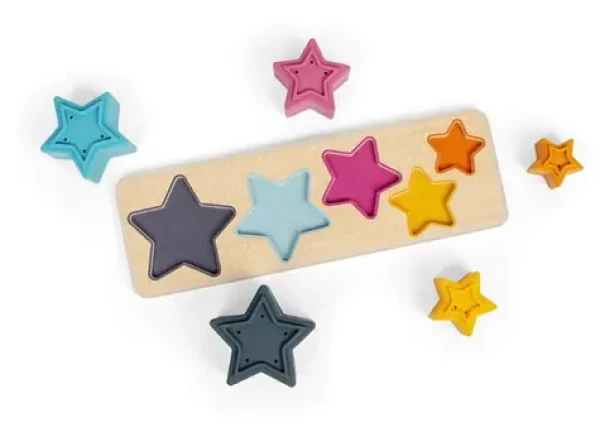Bigjigs Toys Vkladacie puzzle Hviezdy