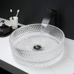 REA - Umývadlo na dosku Cristal Transparent REA-U9670
