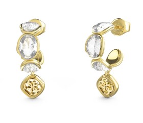 Guess Fashion pozlátené náušnice s kryštálmi Mamounia JUBE05571JWYGT/U