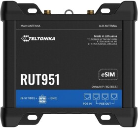 Teltonika TELTONIKA NETWORKS RUT951 POE+ DUAL SIM eSIM 4G/LTE/3G/2G WiFi Router