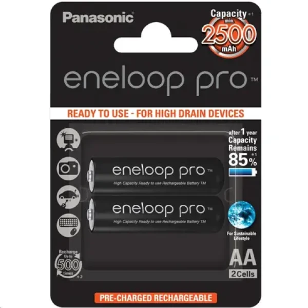 Panasonic Eneloop Pro Nabíjacie batérie AA 2500mAh / 2ks / Blister (HR-3UWXB-2BP)