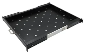 Xtendlan Výsuvná polica 550mm / Výsuvná polica do racku / pre rozvádzače hĺbky 800 mm (BVPOLICE6055-BLACK)