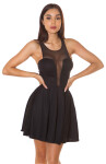 Sexy KouCla minidress with transparent decollete black L