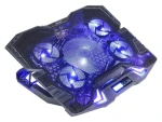 Evolveo ANIA 5 čierna / chladiaci podstavec pod notebooky 11 "- 15.6" / 4X 60 mm 1x 120 mm / 1000-2500 RPM / modré sv. (ANIA5)
