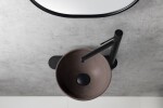 SAPHO - MINOR betónové umývadlo na dosku, priemer 26cm, tmavo hnedá mat MR26015