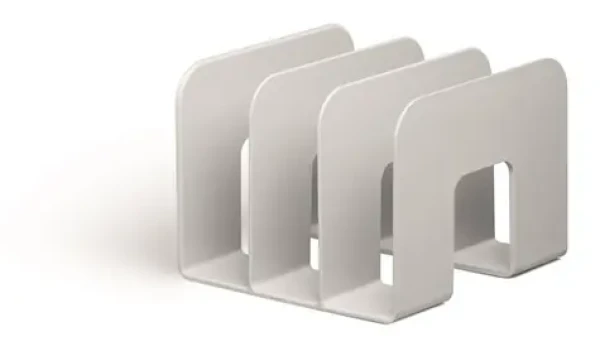 Durable ECO Stojan na katalógy šedá / Stojan na katalógy / Recyklovaný plast / 3 priehradky / 215x165x210 mm (776110)