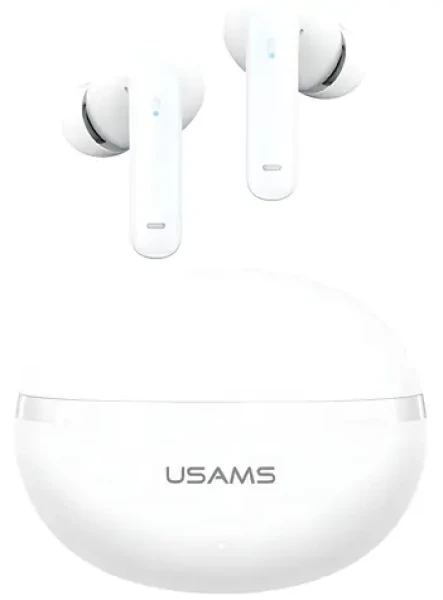 USAMS Echo E02 biela / Bezdrôtové slúchadlá do uší / ANC/ENC / Bluetooth 5.3 (BHE0202)