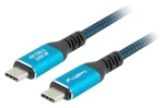 Lanberg USB-C 4.0 0.5m čierna-modrá / Kábel USB-C na USB-C / 240W / 8K 60Hz (CA-CMCM-44CU-0005-BK)