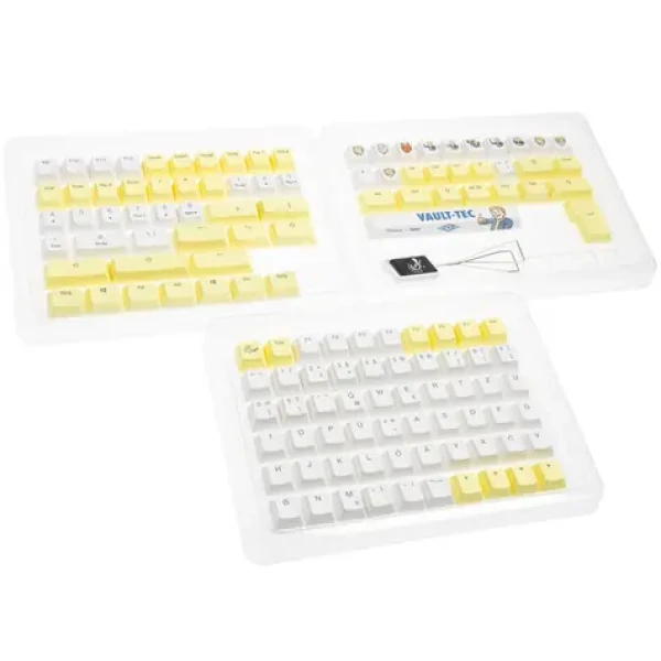Ducky x Fallout sada kláves žlto-biela / Náhradné klávesy / 132 kláves / DE Layout (DCA132-DEVAUCHPH1)