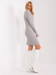 Dámske pletené šaty PM SK PM319.19 Sivá - FPrice M/L smetanová