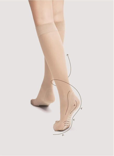 Dámske podkolienky Fiore Body Care Massage M 2100 20 den nahý/neobvyklý.béžová Univerzální