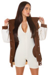 Trendy Oversized College Jacket brown Einheitsgroesse