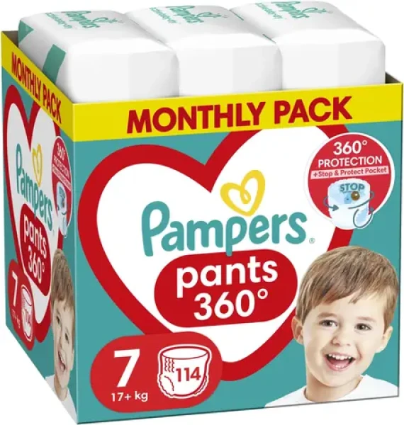 Pamper Pants 17+kg (114ks) / Plienkové nohavičky / Veľkosť 7 (17+kg) (8700216341653)
