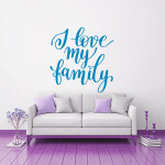 Veselá Stena Samolepka I love my family Farba: bílá, Veľkosť: 100 x 103 cm