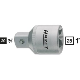 Hazet HAZET 1158-2 adaptér zástrčného kľúča Pohon (skrutkovač) 1 (25 mm) Typ zakončenia 3/4 (20 mm) 70 mm 1 ks; 1158-2