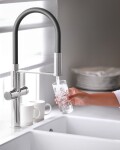 INVENA - Drezová batéria s filtrom PERISA chróm / čierna BZ-51-F08-V
