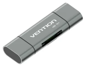 Vention Čítačka pamäťových kariet USB 3.0/USB-C sivá / Čítačka pamäťových kariet / SD / microSD / 5000 Mbit/s (CCHH0)