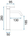 REA/S - SET umývadlo na dosku + batéria + klik klak KPL-09999