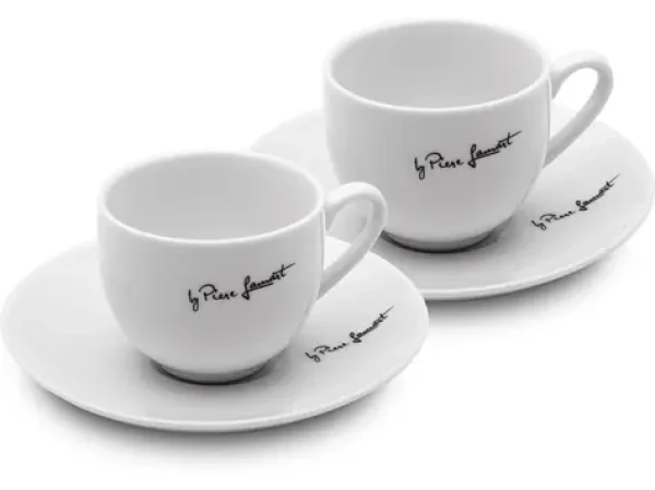 Lamart Kaffe Sada Šálka+ Podšálka 2+2ks 90ml biela / porcelán (8590669354481)