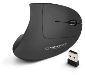 Esperanza EM133 čierna / bezdrôtová optická myš / 1600 DPI / 2.4 GHz / 6 tlačidiel + koliesko (EM133)