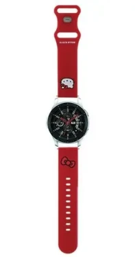Hello Kitty Kitty Head červená 22 mm / Silikónový remienok / univerzálny (HKUWLSCHBLR)