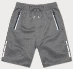 Šedé pánské kraťasy s vsadkami šedá L model 18416146 - J.STYLE