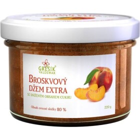 Broskyňový džem extra so zníženým obsahom cukru 220 g - Grešík - Grešík