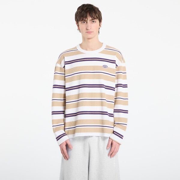 Tričko adidas 90S Alternative Sport Long Sleeve Stripe Waffle T-Shirt Core White L