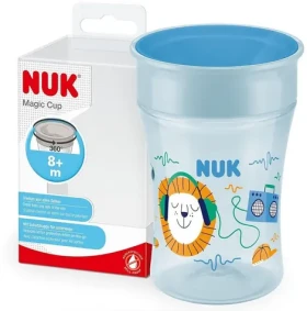 NUK hrnček Magic Cup s viečkom 230ml / modrá (10255030)