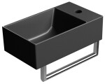 GSI - KUBE X keramické umývadlo 40x23cm, pravé/ľavé, čierna mat 9484126