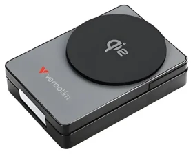 Verbatim Charge 'n' Go Qi2 sivá / Magnetická bezdrôtová powerbanka / 5000 mAh / Qi2 15 W / USB-C PD 20 W (32294)