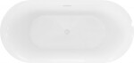 MEXEN/S - Roxy voľne stojaca vaňa 170 x 80, biela/čierna, sifón a prepad biela 51201708075-20