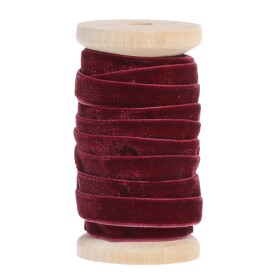 Chic Antique Zamatová stuha na drevenej cievke 5 m – Antique Cherry