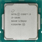 Intel Core i3-10105 @ 3.7GHz - TRAY / TB 4.4GHz / 4C8T / 6MB / UHD 630 / LGA 1200 / Comet Lake / 65W (CM8070104291321)