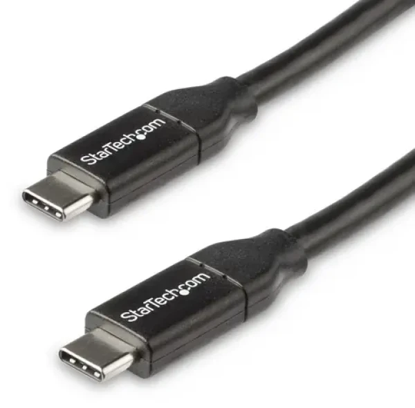 StarTech čierna / Kábel USB-C / Power Delivery 5A / 0,5 m (USB2C5C50CM)