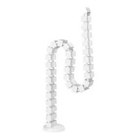 Powerton Organizér káblov biela / 1.3m (WPECM1W)