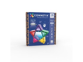 Mamido Connetix Tiles - Magnetická stavebnica so svetelným LED dielikom 28ks