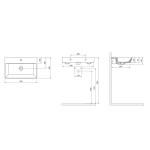 AQUALINE - ORION keramické umývadlo 59x38,6cm, bielá 27060