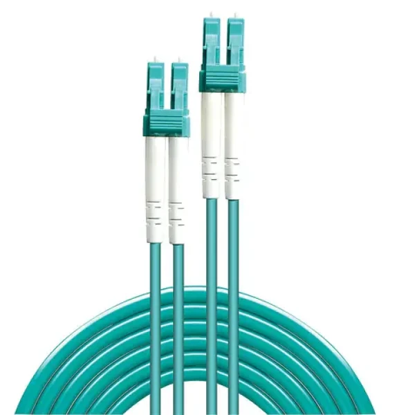 Lindy tyrkysová / Optický duplexný kábel / LC/LC / OM3 / 150 m / 50/125 µm (46405)