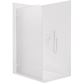 CERANO - Sprchová zástena Walk-in Orbis - Ľavá - 8 mm - biela matná, mliečne sklo - 80x200 CER-682369