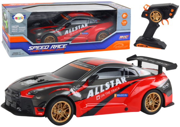 Mamido Auto na diaľkové R/C ovládanie Allstar 1:10 červené