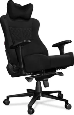 Yumisu 2052 Material čierna / Herná stolička / látka / nastaviteľné / pojazdné kolieska / nosnosť 180 kg (Y-2052-GB-M)